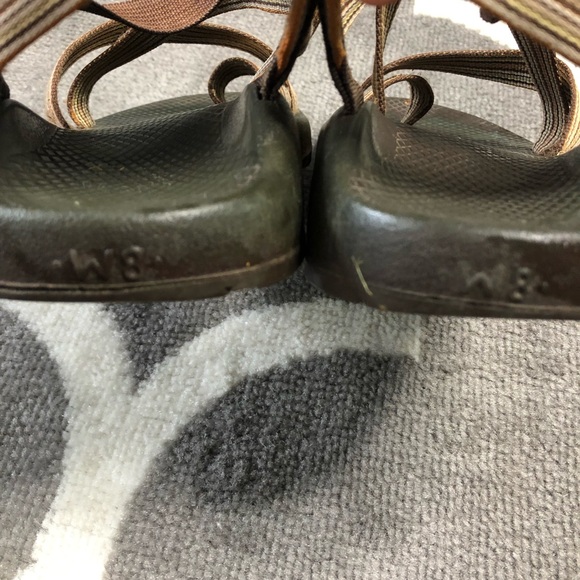 Chaco Sandals Chacos Womens Size 8 Brown Orange Striped Open Toe - Picture 7 of 13